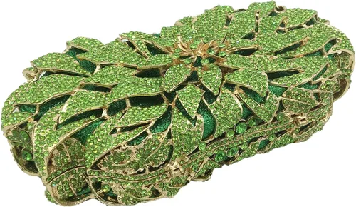 Vista 4 de Elegante bolso de mano de flores para mujer, bolso de cristal y bolsos de mano