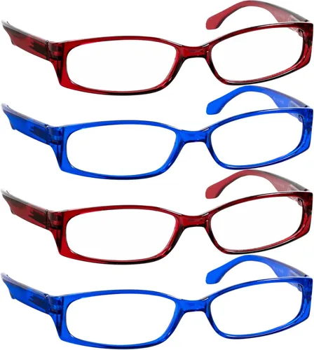 Vista 15 de TruVision Readers - Gafas de lectura con marcos de resina y lentes acrílicas, bisagras Dura Flex para hombres y mujeres 03h - 4 negro