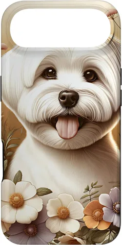 Vista 27 de Maltese Dog Summer Wildflowers Artwork Case for iPhone 17