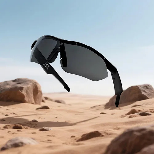 Vista 8 de Gafas de sol polarizadas con Bluetooth, color negro, para hombres y mujeres UV Protection, Open Ear Speakers, Built-in Mic, Sport Smart Glasses