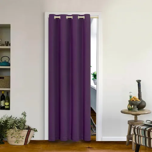 Vista 140 de MYSKY HOME Cortinas Aqua para Armario para Entrada Cortina Opaca para Puerta para Sala de Estar Cortina Oscurecedora de Habitación con Ojales