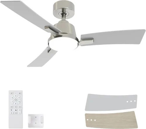 Vista 12 de Ventiladores de techo negros de 52 pulgadas con luces, ventilador de techo
