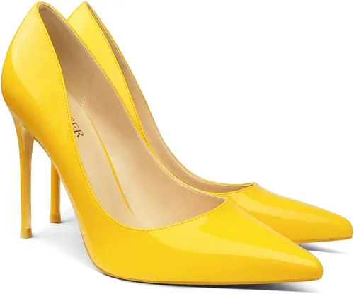 Vista 20 de COLETER Zapatos de vestir con punta puntiaguda de 4 pulgadas para mujer 02 negro