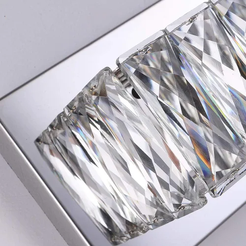 Vista 2 de Luces de tocador de cristal, accesorios de iluminación de tocador de baño sobre el espejo, lámparas LED modernas de pared hechas para acabado