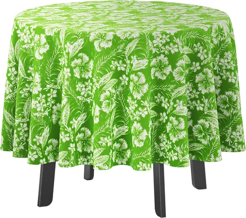 Vista 21 de Mantel redondo para interior/exterior de 58 pulgadas, mantel redondo impermeable para patio, manteles para mesa circular de primavera/verano