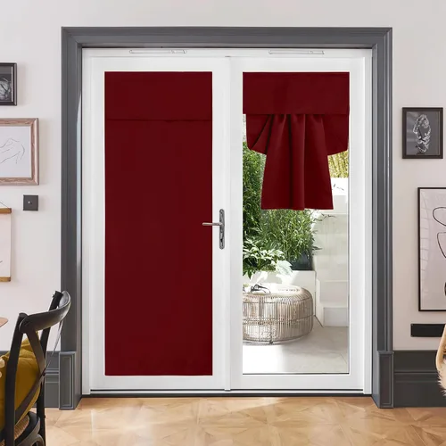 Vista 16 de RYB HOME Cortinas de oscurecimiento de habitación para puerta francesa, cortinas de ventana para puertas de vidrio, aislamiento térmico, cortina
