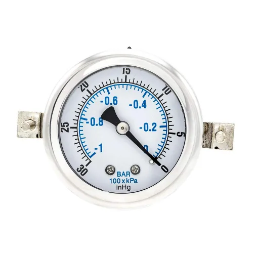Vista 15 de PIC Gauges 203L-204M Medidor de presión relleno de glicerina con abrazadera en U con carcasa SS/bisel, internos de latón, lente de PC, dial de 2
