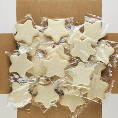 Vista 3 de 50 paquetes de galletas de azúcar con forma de estrella sin nueces y sin glaseado de Smiley®