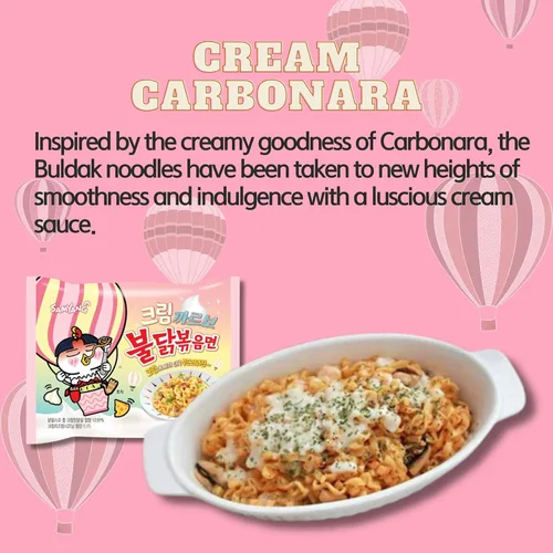 Vista 8 de Buldak Ramen Fideos de 5 sabores surtidos - Original, 2 x picantes, queso, carbonara, jajang - Total 5 unidades (1 paquete cada uno) - Fideos ramen