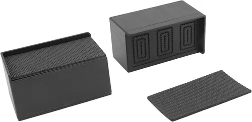 Vista 2 de Rectangular Stackable Furniture Risers Set, Rubber Elevated Support Blocks for Beds, Couches, Desks, and Sofas with 4 Inch Height