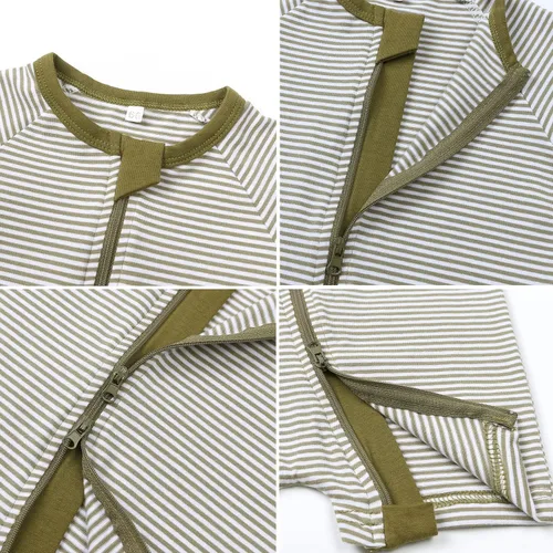 Vista 2 de BeiVSlley Paquete de 2 mamelucos de manga corta para bebé, niño, niña, unisex, de algodón