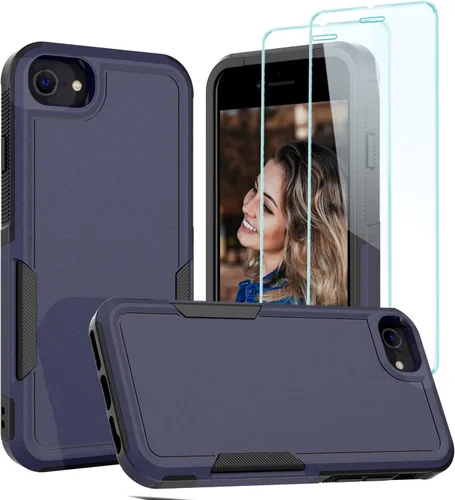 Vista 412 de Jeylly Funda para iPhone SE/Funda para iPhone 5S, Exterior de Plástico Duro que Absorbe Golpes + Interior de Silicona de Goma Defensor contra