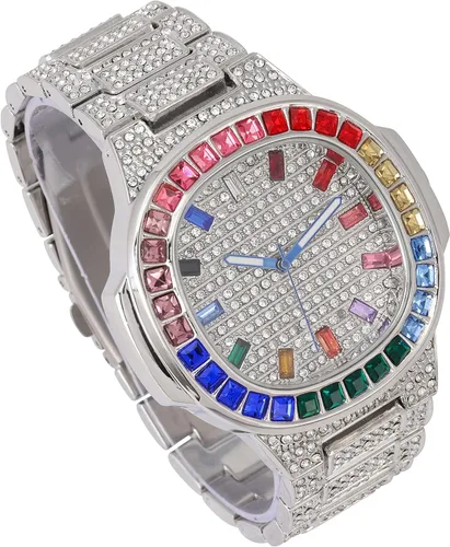 Vista 3 de Bling-ed Out 8475Color - Reloj de metal para hombre
