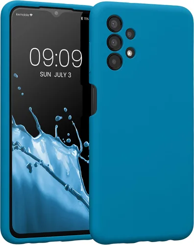 Vista 62 de kwmobile Funda compatible con Samsung Galaxy A13 4G - Funda delgada de silicona TPU - Acabado suave al tacto - Amarillo radiante