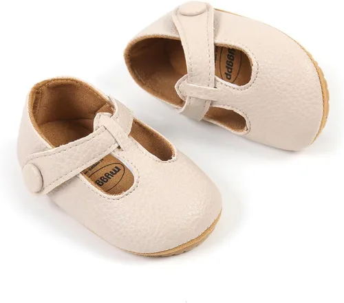 Vista 6 de Zapatos planos Mary Jane para bebés y niñas con Bownot, suela suave, suela suave, piel sintética, recién nacidos, primeros pasos, para fiesta
