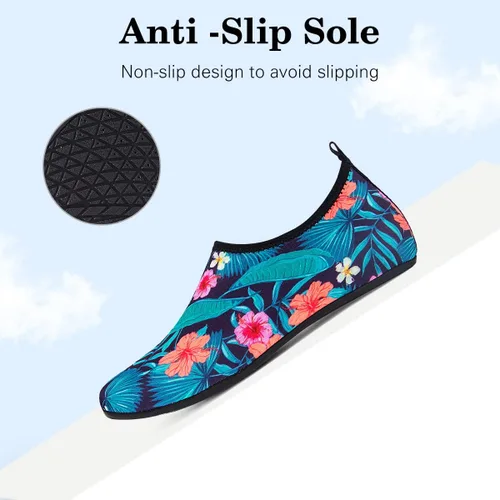 Vista 5 de Calcetines acuáticos, zapatos de agua para playa, calcetines de yoga descalzos de secado rápido para surf, piscina, natación, zapatos para mujeres