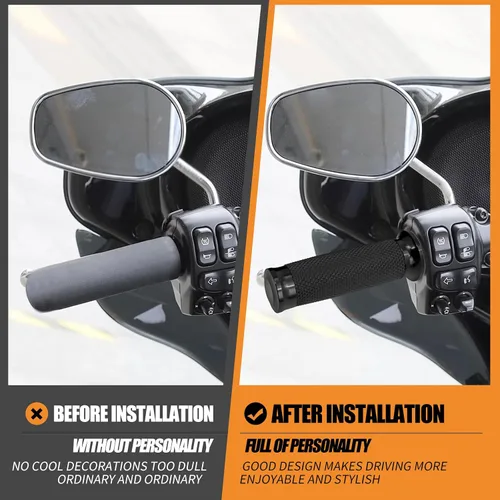 Vista 7 de Motorcycle Electronic Throttle Handlebar Grips for 1" 25mm Handle Bars Universal Fit for Harley Touring Dyna Softail Sportster XL 883 1200