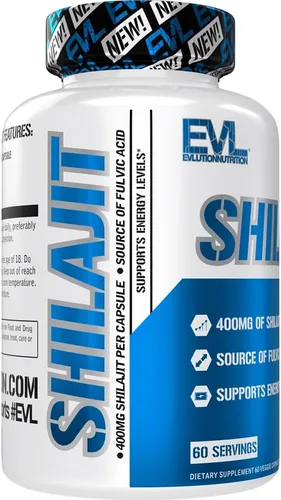 Vista 4 de Evlution Nutrition Shilajit - Apoyo energético - 400 mg de extracto de shilajit - Suplemento de ácido fúlvico - Cápsulas vegetarianas