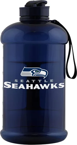 Vista 20 de FOCO Logotipo del equipo de la NFL Botella de agua deportiva grande de plástico transparente de 2L