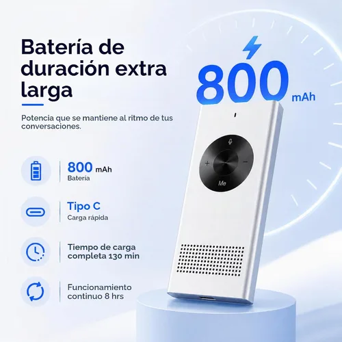 Vista 5 de Enence Dispositivo traductor de idiomas PRO, traducción de voz en tiempo