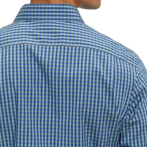 Vista 4 de Kirkland Signature - Camisa de manga larga para hombre, 100% algodón, sin hierro, cuello extendido