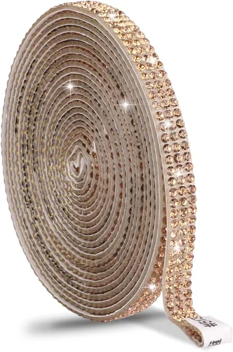 Vista 8 de Cinta de cristal autoadhesiva, calcomanías de diamantes de imitación para envoltura de regalos, manualidades, proyectos de decoración, bodas Negro