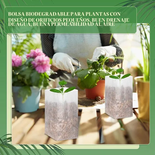 Vista 5 de 1000 bolsas de cultivo no tejidas para plantas de semillero, 5.9 x