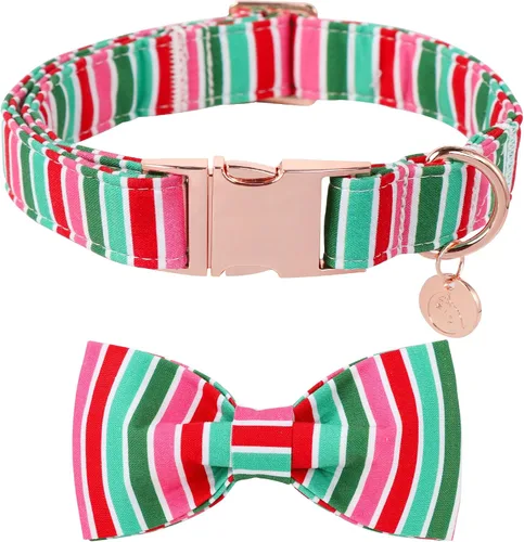 Vista 10 de DOGWONG - Collar de Acción de Gracias con Bellota y Flor para Perro, Collar de Perro de Pavo Otoñal, Collar de Calabaza de Algodón Suave y Duradero