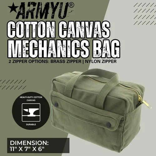 Vista 2 de Bolsa de herramientas de lienzo resistente, bolsa de transporte de campo militar, bolsa de almacenamiento de suministro de propósito general