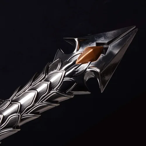 Vista 6 de Espada Lothar de acero inoxidable de 42.5 pulgadas, espada de garra de dragón retro martial arts sword with hanging plate, dragon relief craft