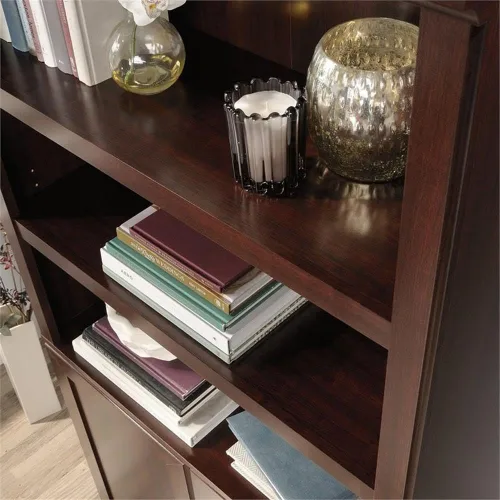 Vista 6 de Sauder Estantería de madera de 3 estantes con acabado cereza