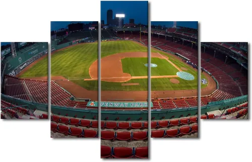 Vista 24 de Arte para pared, lienzo para estadio deportivo, arte para pared, diseño de campo de Wrigley en Chicago, pinturas de Chicago, impresiones sobre