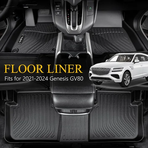 Vista 232 de Tapetes de piso para todo clima y forro de carga con respaldo para Chevrolet Suburban de 7 asientos 2021-2025 / GMC Yukon XL de 7 asientos