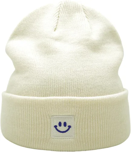 Vista 10 de 55cube Gorros de invierno unisex cálidos de punto grueso con puños Apricot Crush