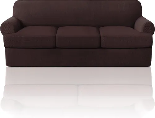 Vista 59 de PrinceDeco Fundas elásticas para sillón de 2 piezas, fundas de sofá para sillas con cojines en forma de T, fundas suaves para muebles con 1 funda