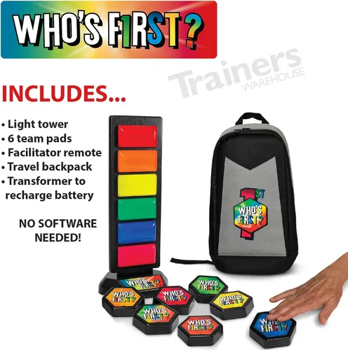 Vista 5 de Trainers Warehouse ¿Quién es el primero? Sistema de zumbador inalámbrico v3 Game 6 Fomenta la emoción de la presentación de juegos en el aula