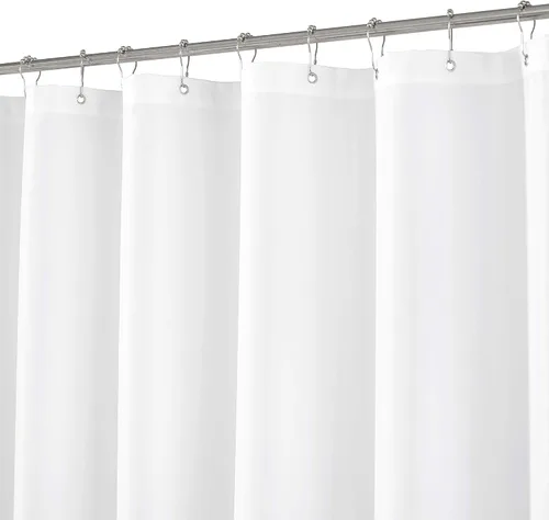 Vista 15 de N&Y Home Cortina o forro de tela para ducha, lavable a máquina, estrecho, negro, de 36 x 72 pulgadas Hotel Quality, Bottom Magnets, Washable