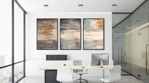 Vista 5 de ASDCEUTICALS Lienzo grande para pared, cuadros abstractos marrones para sala de estar, decoración de pared retro estética, pinturas rústicas, obras