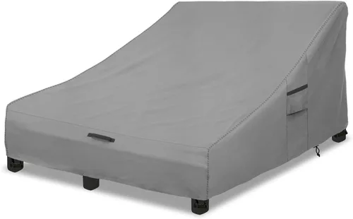 Vista 8 de Okcool Cubierta para tumbona doble ancha de 80 pulgadas para exteriores Beige