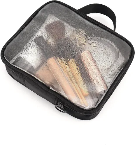 Vista 4 de Cuidado de la piel titular transparente viaje cosmético bolsa de almacenamiento de maquillaje