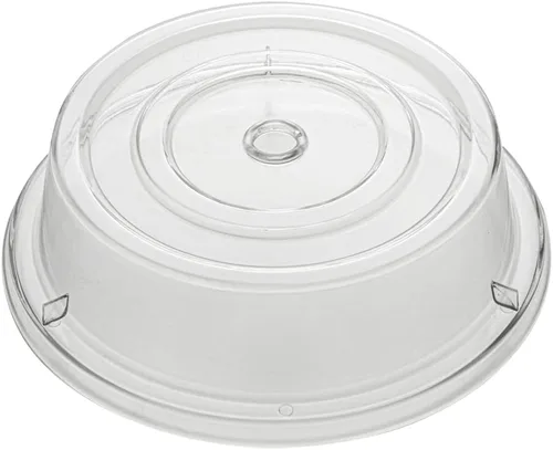 Vista 8 de Restaurantware Cater Tek - Cubierta de placa de policarbonato de 9.4 pulgadas, 1 cubierta de plato inastillable, lavable en lavavajillas para placa