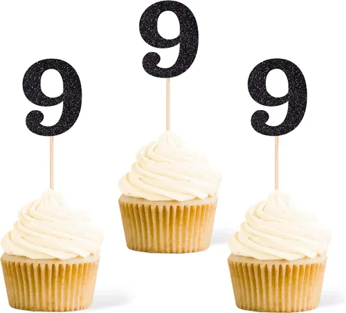 Vista 20 de Gexolenu 24 piezas doradas de doble cara para cupcakes de primer cumpleaños, decoración de pasteles, decoración de primera fiesta de cumpleaños Oro
