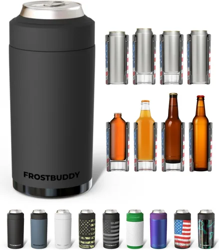 Vista 34 de Frost Buddy - Enfriador universal de latas, aislante de latas de acero Se adapta a latas delgadas de 12 onzas, 16 onzas, niños altos