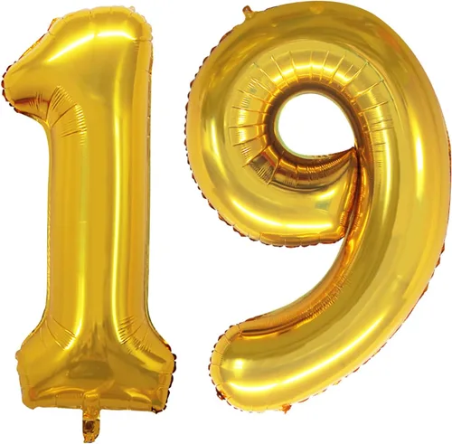Vista 433 de Goer, conjunto de globos de papel aluminio para decoraciones de cumpleaños, globos de las letras de feliz cumpleaños y de números Oro