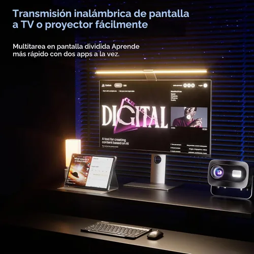 Vista 5 de Tablet 2026 de 10 pulgadas Android 15 con teclado de 30 GB de RAM + 64 GB de ROM (expansión de 1 TB) Pantalla IPS procesador octa-core 8000 mAh WiFi