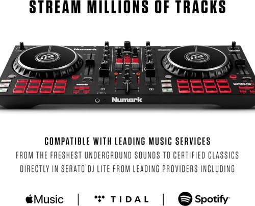 Vista 6 de Numark Mixtrack Pro FX Controlador Serato DJ con 2 cubiertas, mezclador, palas de efectos e interfaz de audio