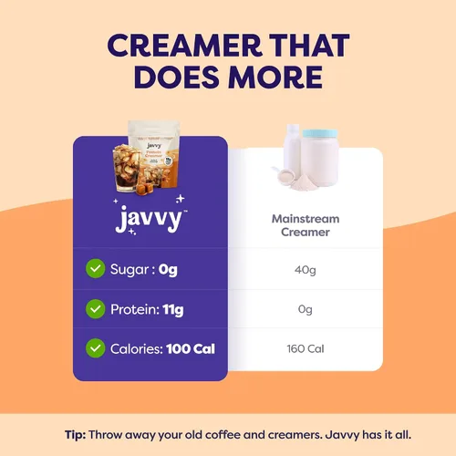 Vista 3 de Javvy Protein Coffee Creamer, caramelo salado, sin lácteos