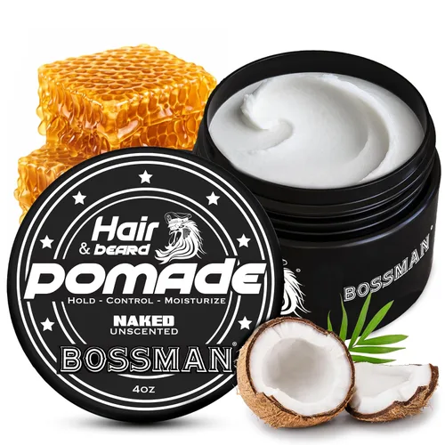 Vista 11 de Bossman Pomada Natural para Cabello y Barba para Hombres (Aroma Vetiver X) – Fijación Media e Hidratante para Peinado de Cabello, Barba y Bigote