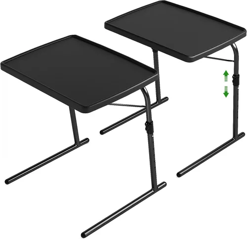 Vista 10 de Mesa de Bandeja para TV, 16.9 x 22 x 29.1 pulgadas XL PRO Mesa de Comedor Plegable con 6 Ajustes de Altura y 3 Ángulos de Inclinación, Escritorio