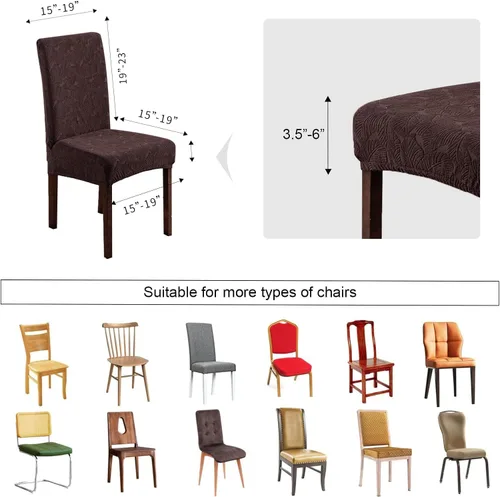 Vista 33 de Fundas impermeables para sillas de comedor, fundas elásticas para sillas Parsons, para comedor, cocina, funda protectora para silla de comedor